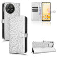 For Blackview Shark 8 Honeycomb Dot Texture Leather Phone Case(Silver) - More Brand by PMC TechLife | Online Shopping South Africa | PMC TechLife | Buy Now Pay Later Mobicred