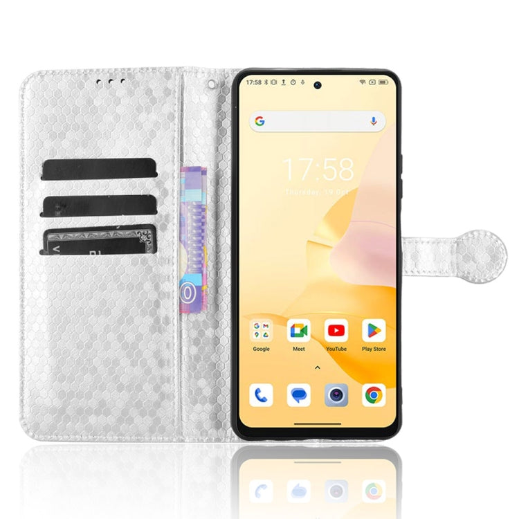 For Blackview Shark 8 Honeycomb Dot Texture Leather Phone Case(Silver)
