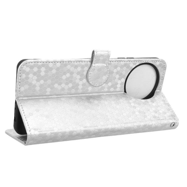 For Blackview Shark 8 Honeycomb Dot Texture Leather Phone Case(Silver)