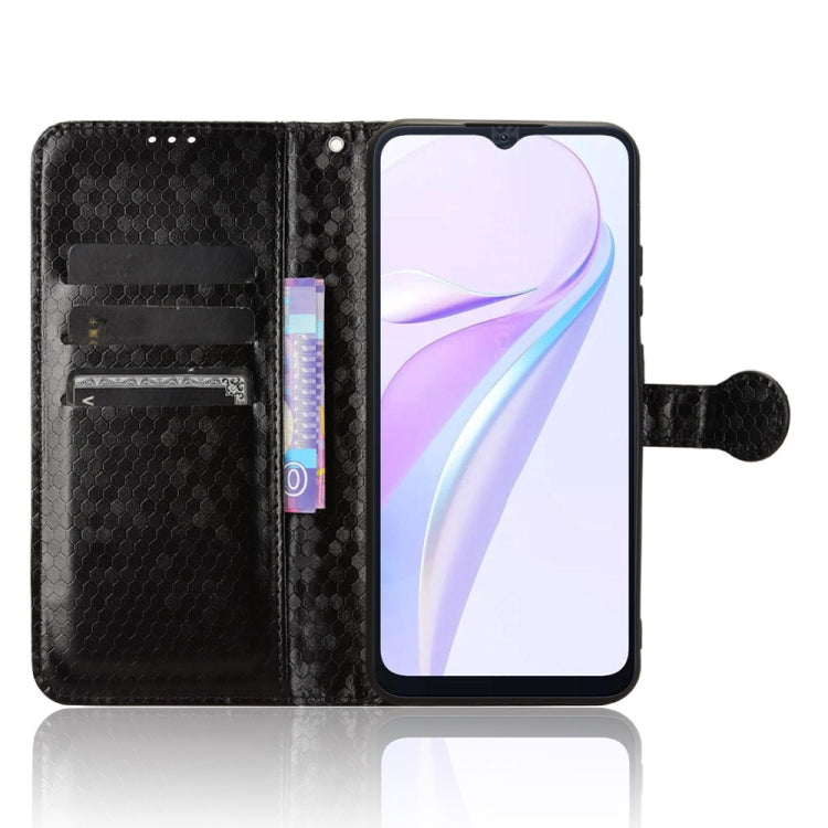 For Blackview Wave 6C Honeycomb Dot Texture Leather Phone Case(Black)