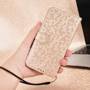 For Blackview Wave 6C Honeycomb Dot Texture Leather Phone Case(Gold)
