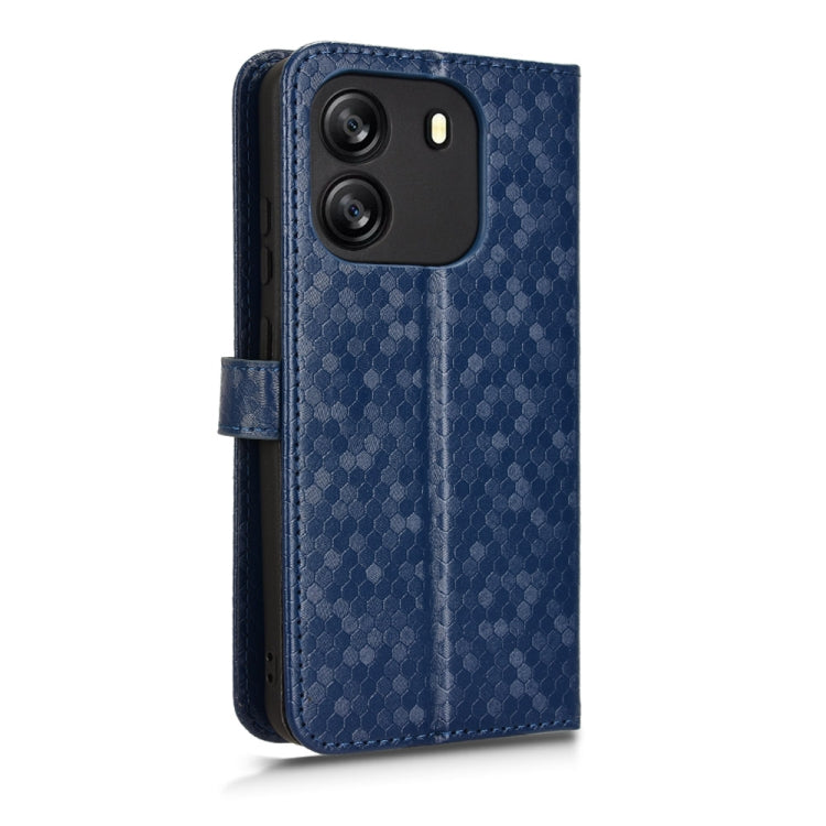 For Blackview Wave 6C Honeycomb Dot Texture Leather Phone Case(Blue)