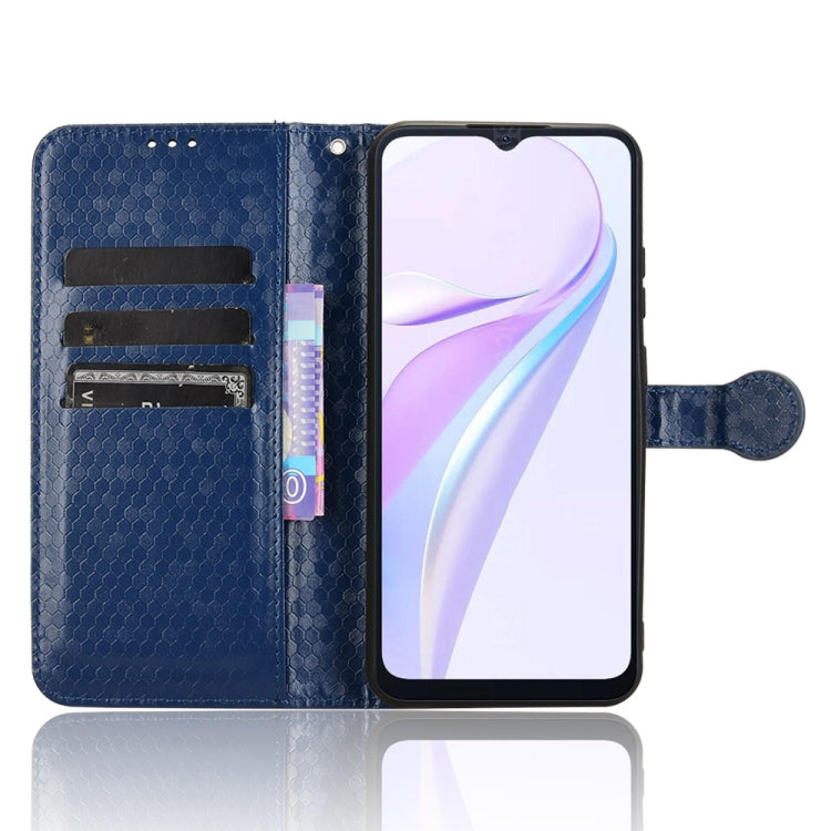 For Blackview Wave 6C Honeycomb Dot Texture Leather Phone Case(Blue)