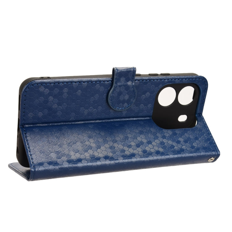 For Blackview Wave 6C Honeycomb Dot Texture Leather Phone Case(Blue)