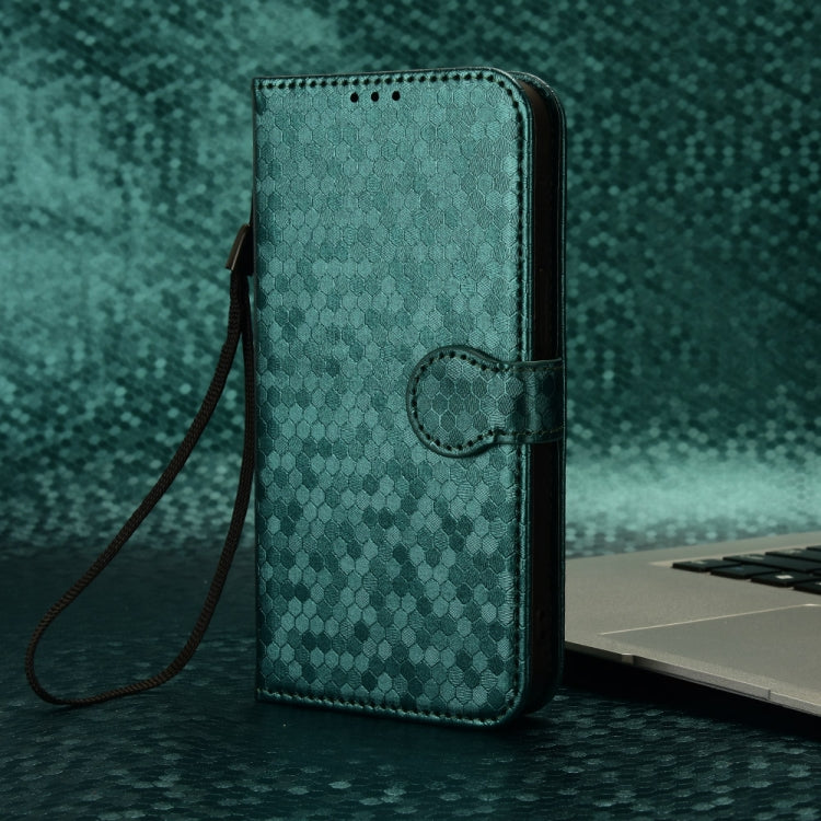 For Blackview Wave 6C Honeycomb Dot Texture Leather Phone Case(Green)