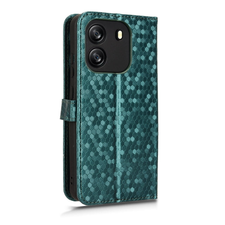For Blackview Wave 6C Honeycomb Dot Texture Leather Phone Case(Green)