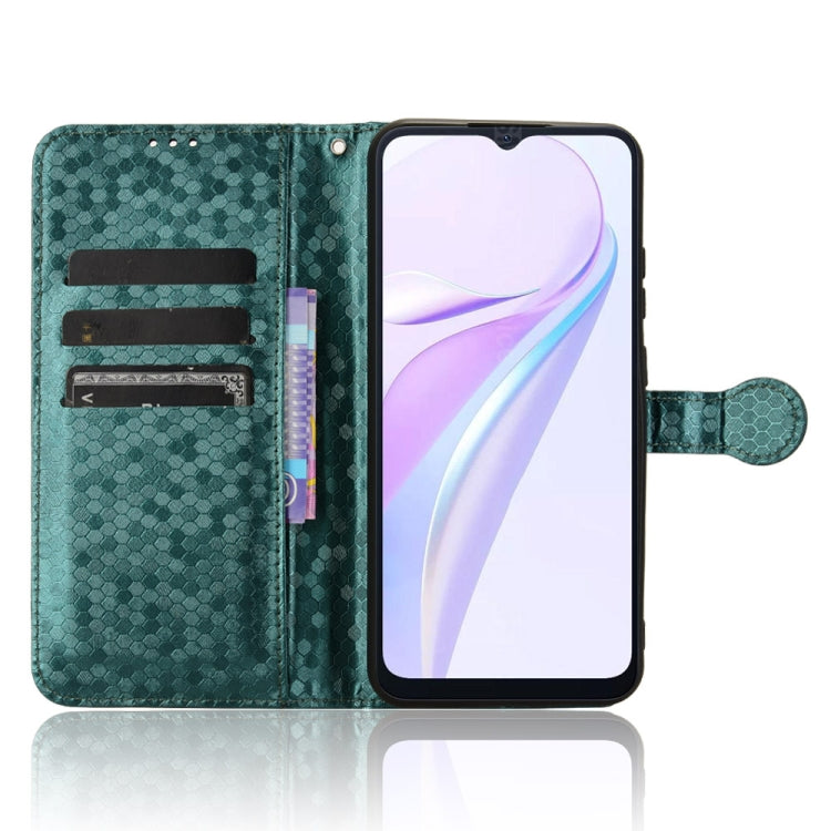 For Blackview Wave 6C Honeycomb Dot Texture Leather Phone Case(Green)