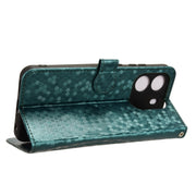For Blackview Wave 6C Honeycomb Dot Texture Leather Phone Case(Green)