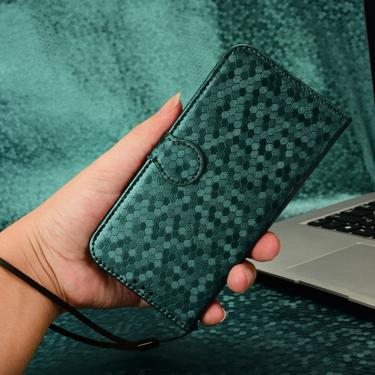 For Blackview Wave 6C Honeycomb Dot Texture Leather Phone Case(Green)