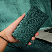 For Blackview Wave 6C Honeycomb Dot Texture Leather Phone Case(Green)