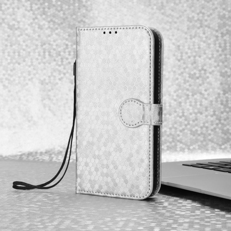 For Blackview Wave 6C Honeycomb Dot Texture Leather Phone Case(Silver)