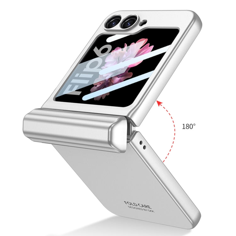 For Samsung Galaxy Z Flip6 / Flip7 FE GKK Integrated Magnetic Full Coverage Flip Phone Case with Pen Box+Pen(Green)