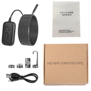 Y15 3.9mm Single Camera WiFi Connected Hard Cable HD Industrial Endoscope, Length:2m(Black)