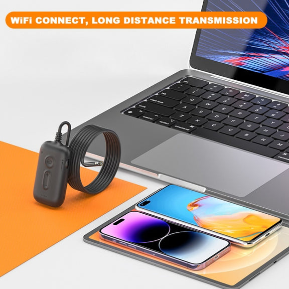 Y15 3.9mm Single Camera WiFi Connected Hard Cable HD Industrial Endoscope, Length:2m(Black)