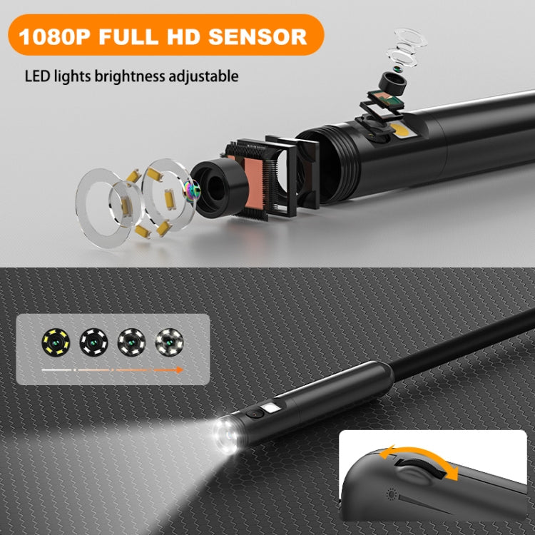Y15 3.9mm Single Camera WiFi Connected Hard Cable HD Industrial Endoscope, Length:2m(Black)