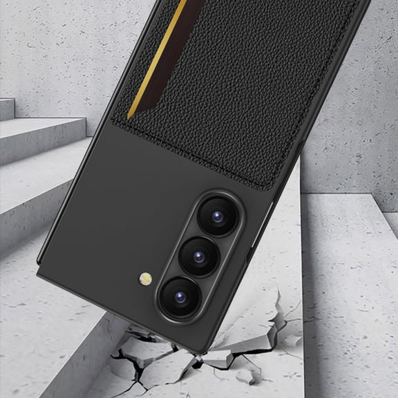 For Samsung Galaxy Z Fold6 GKK Integrated Ultra-thin Card Slots Phone Case(Titanium Gray)