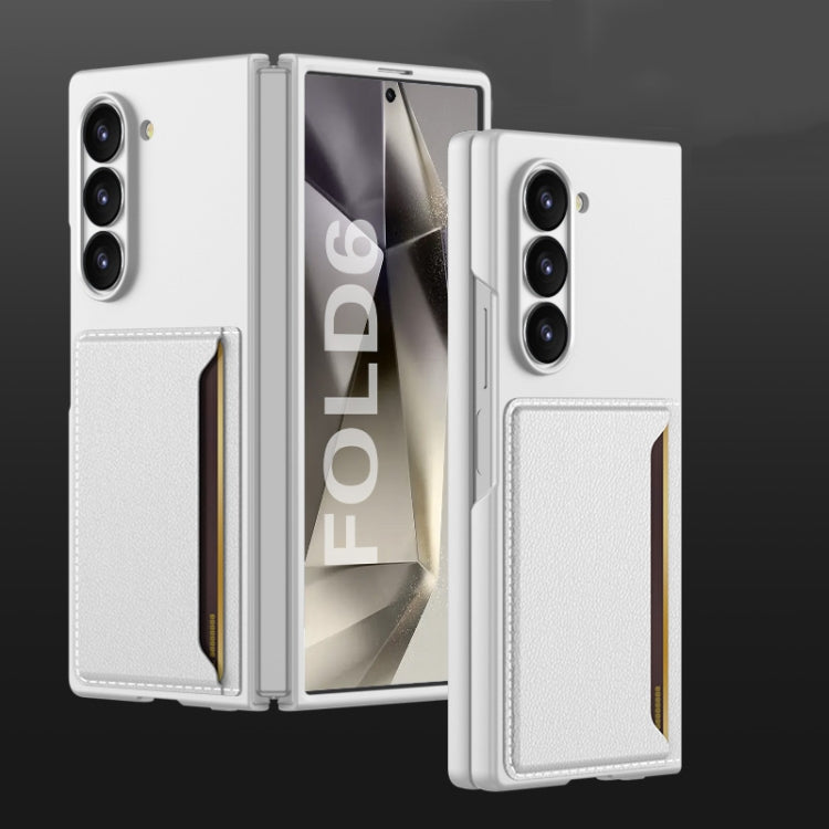 For Samsung Galaxy Z Fold6 GKK Integrated Ultra-thin Card Slots Phone Case(Silver)