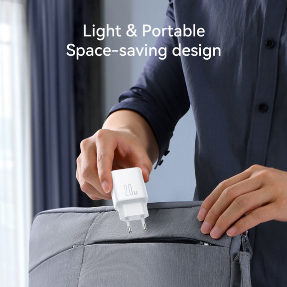 JOYROOM JR-TCF20 PD20W USB-C / Type-C Port Charger, Plug:EU Plug(White)
