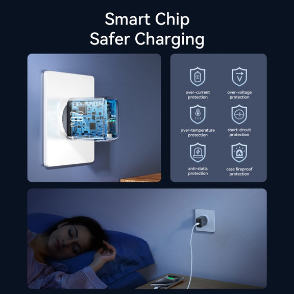 JOYROOM JR-TCF20 PD20W USB-C / Type-C Port Charger, Plug:EU Plug(Black)
