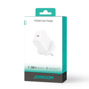 JOYROOM JR-TCF20 PD20W USB-C / Type-C Port Charger, Plug:UK Plug(White)