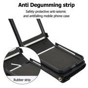 For Motorola Razr 40 Ultra Splicing Rhombic Texture Phone Case with Long & Short Lanyard(Black)