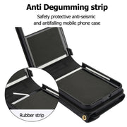 For Motorola Razr 40 Splicing Rhombic Texture Phone Case with Long & Short Lanyard(Black)