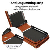 For Motorola Razr 40 Splicing Rhombic Texture Phone Case with Long & Short Lanyard(Brown)