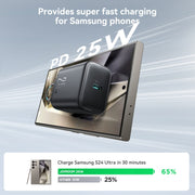 JOYROOM JR-TCF23 25W USB-C / Type-C Port Fast Charger, Plug:EU Plug(Black)