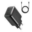 JOYROOM JR-TCF23 25W USB-C / Type-C Port Fast Charger Kit with Type-C to Type-C Cable, Plug:EU Plug(Black) - free shipping - PMC TechLife - Order now!