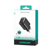 JOYROOM JR-TCF23 25W USB-C / Type-C Port Fast Charger Kit with Type-C to Type-C Cable, Plug:EU Plug(Black)