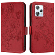 For Blackview A53 Embossed Rose RFID Anti-theft Leather Phone Case(Red)