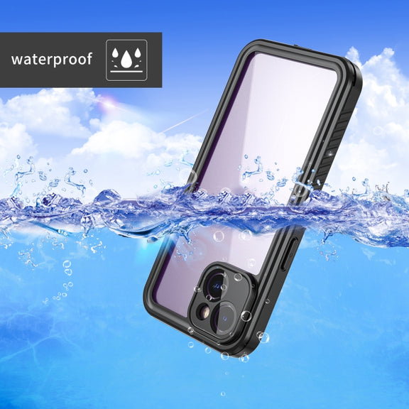 For iPhone 14 RedPepper Shockproof IP68 Water-resistant PC + TPU Protective Case(Black)