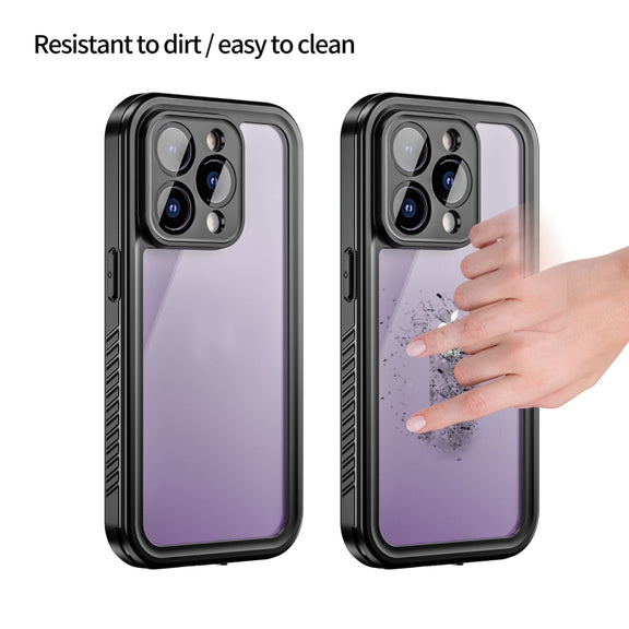 For iPhone 14 Pro RedPepper Shockproof IP68 Water-resistant PC + TPU Protective Case(Black)
