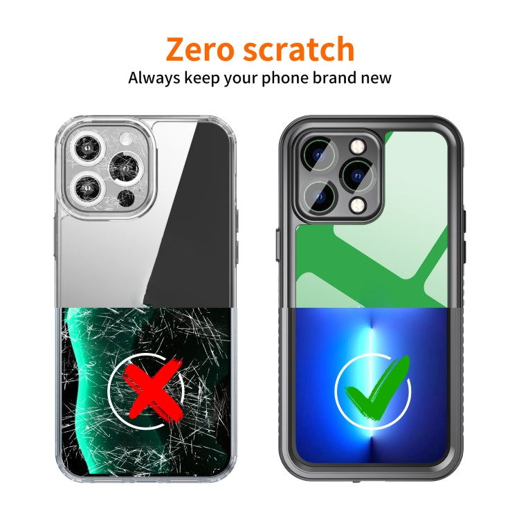 For iPhone 14 Pro Max RedPepper Shockproof IP68 Water-resistant PC + TPU Protective Case(Black)