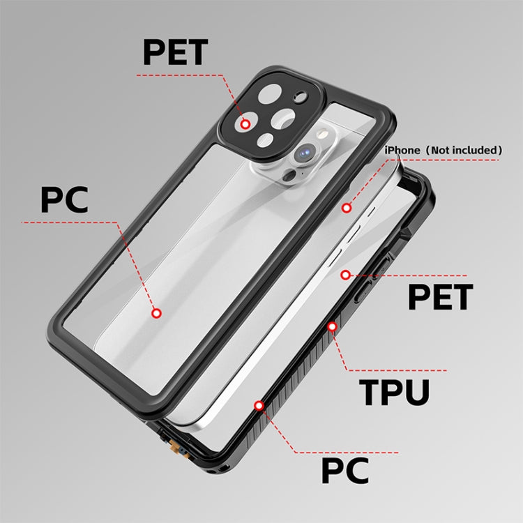 For iPhone 13 Pro Max RedPepper Shockproof IP68 Water-resistant PC + TPU Protective Case(Black)