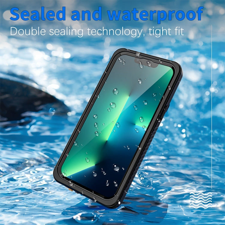 For iPhone 13 Pro Max RedPepper Shockproof IP68 Water-resistant PC + TPU Protective Case(Black)