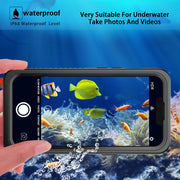 For iPhone 13 Pro RedPepper Shockproof IP68 Water-resistant PC + TPU Protective Case(Black)