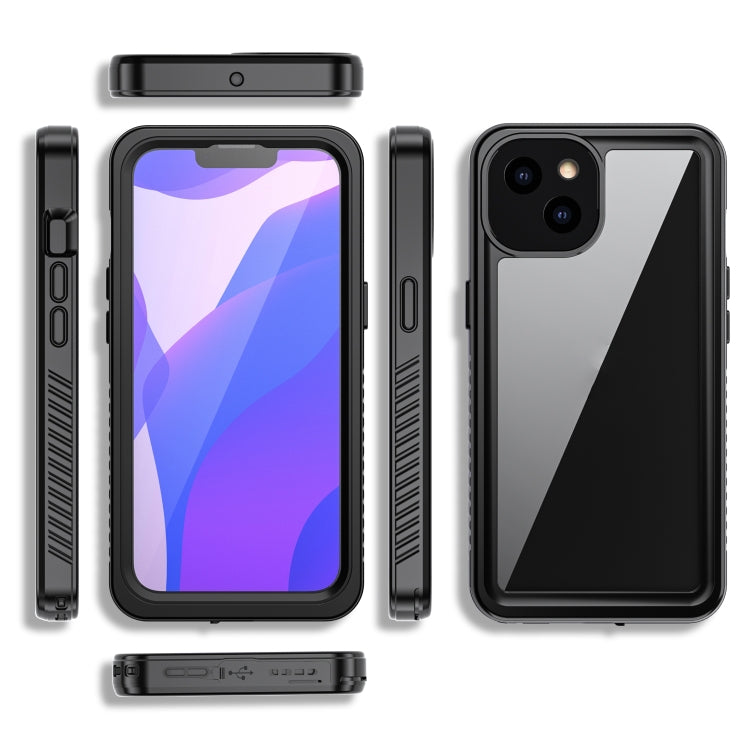 For iPhone 13 RedPepper Shockproof IP68 Water-resistant PC + TPU Protective Case(Black)