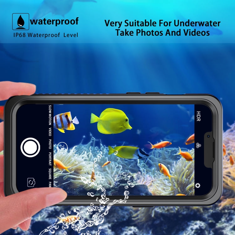 For iPhone 13 RedPepper Shockproof IP68 Water-resistant PC + TPU Protective Case(Black)