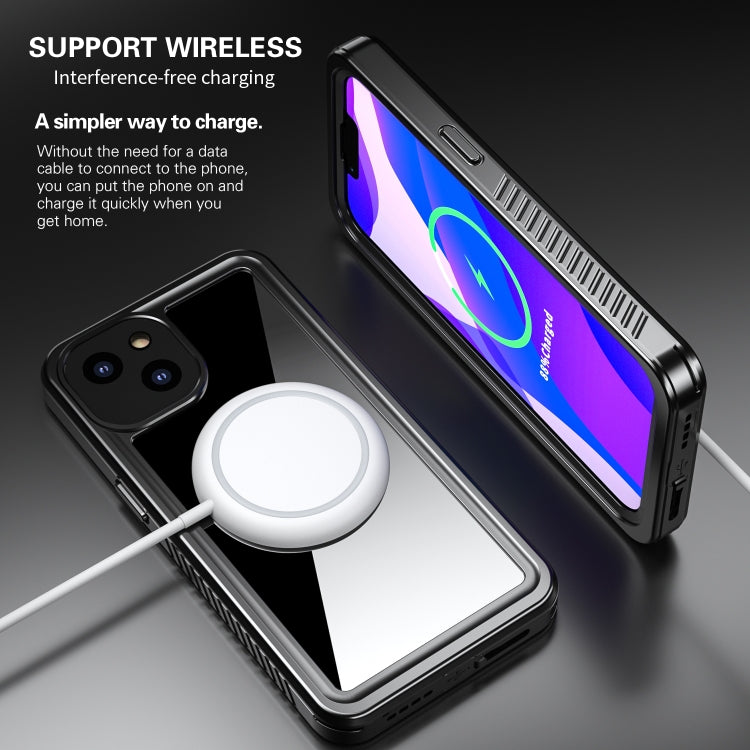 For iPhone 13 RedPepper Shockproof IP68 Water-resistant PC + TPU Protective Case(Black)