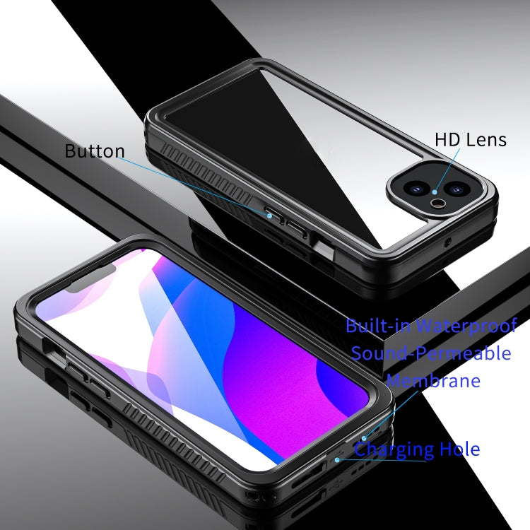 For iPhone 13 RedPepper Shockproof IP68 Water-resistant PC + TPU Protective Case(Black)