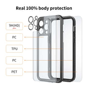 For iPhone 14 Plus RedPepper Shockproof IP68 Water-resistant PC + TPU Protective Case(Black)
