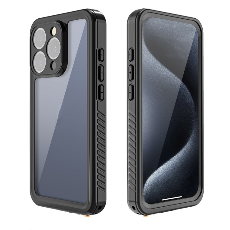 For iPhone 15 Pro Max RedPepper Shockproof IP68 Water-resistant PC + TPU Protective Case(Black)