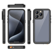 For iPhone 15 Pro Max RedPepper Shockproof IP68 Water-resistant PC + TPU Protective Case(Black)