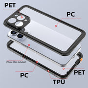 For iPhone 15 Pro Max RedPepper Shockproof IP68 Water-resistant PC + TPU Protective Case(Black)