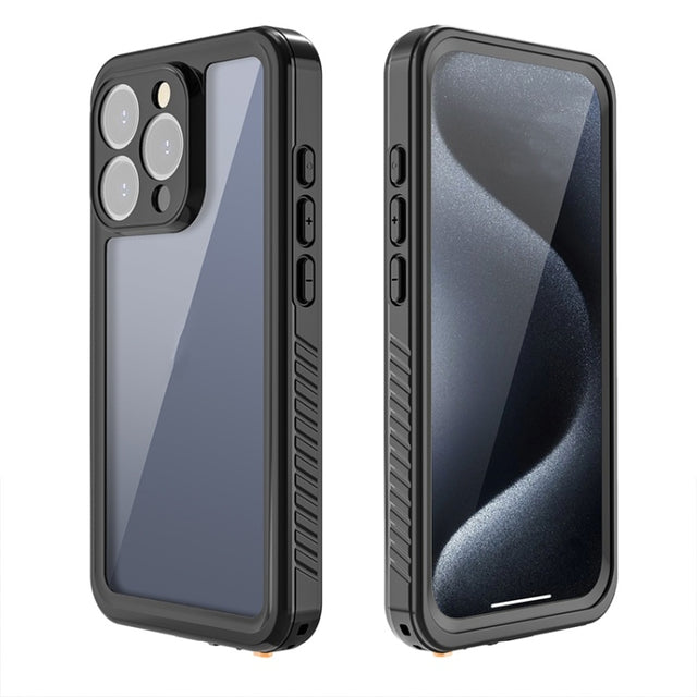 For iPhone 15 Pro Max RedPepper Shockproof IP68 Water-resistant PC + TPU Protective Case(Black)