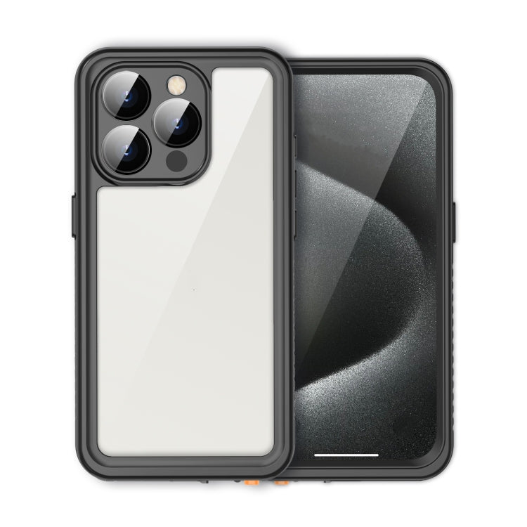 For iPhone 15 Pro RedPepper Shockproof IP68 Water-resistant PC + TPU Protective Case(Black)