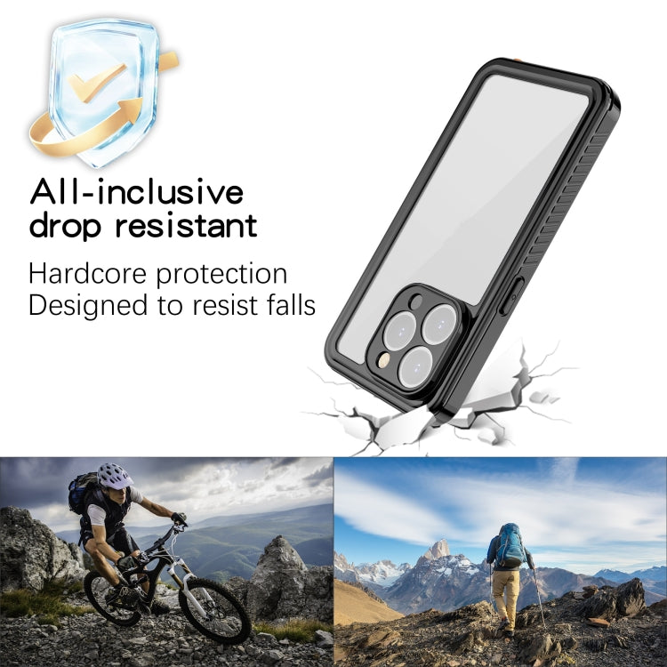 For iPhone 15 Pro RedPepper Shockproof IP68 Water-resistant PC + TPU Protective Case(Black)