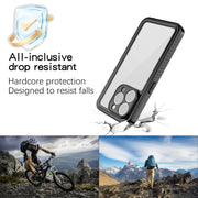 For iPhone 15 Pro RedPepper Shockproof IP68 Water-resistant PC + TPU Protective Case(Black)