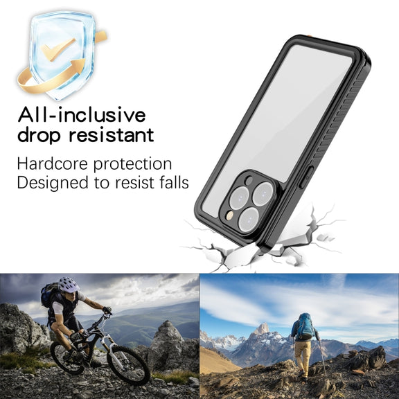 For iPhone 15 Pro RedPepper Shockproof IP68 Water-resistant PC + TPU Protective Case(Black)